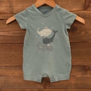 Boys Baby Gap Shorty One piece-Whale Print